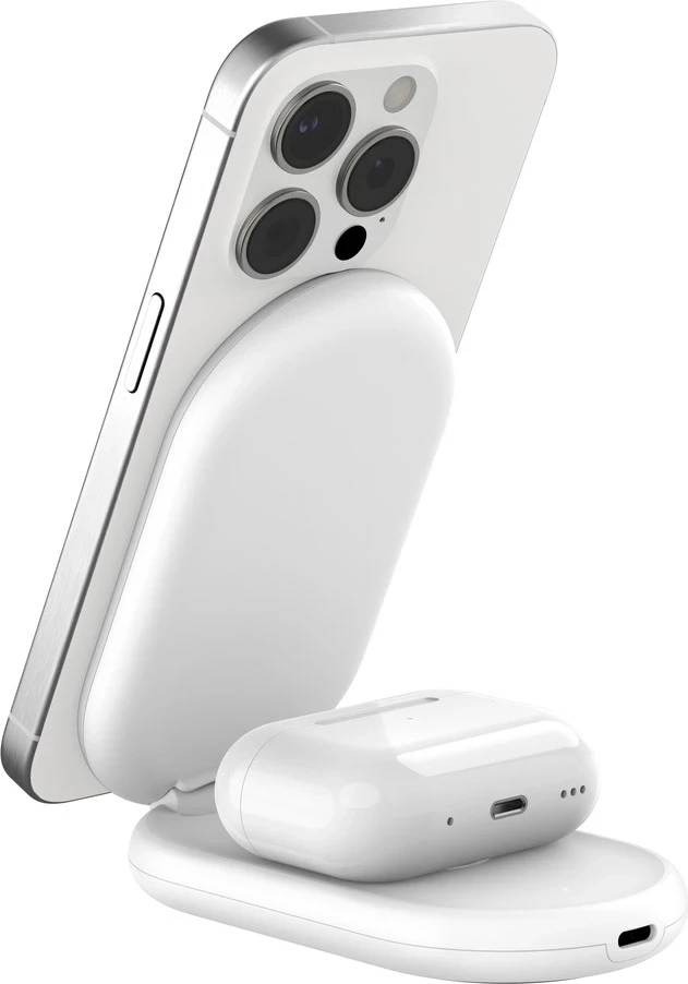 Karikues Belkin BoostCharge, për celular dhe kufje, i bardhë