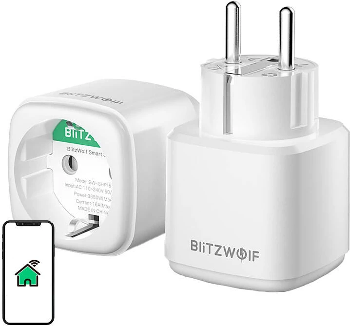 Prizë inteligjente BlitzWolf BW-SHP15, ZigBee 3.0, 3680W, EU, e bardhë