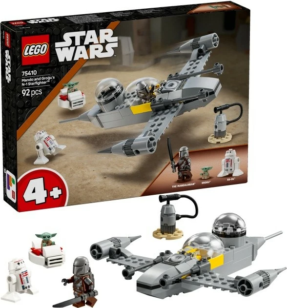 Set LEGO Star Wars 75410 N-1 Starfighter me Mando dhe Grogu, 92 pjesë