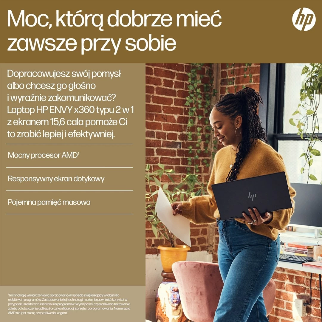 Laptop HP ENVY x360 15-FH0023DX, AMD Ryzen 7, 16 GB RAM, 512 GB SSD, Ekran me prekje 15.6", i zi