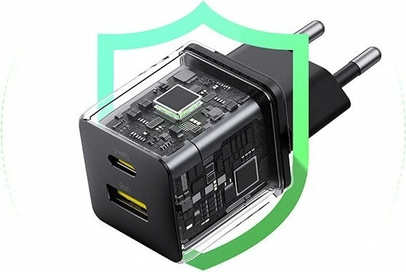 Karikues rrjeti Baseus Palm P1011160A113-00 30W, 1x USB-A + 1x USB-C, PD/QC, pa kabllo, i zi
