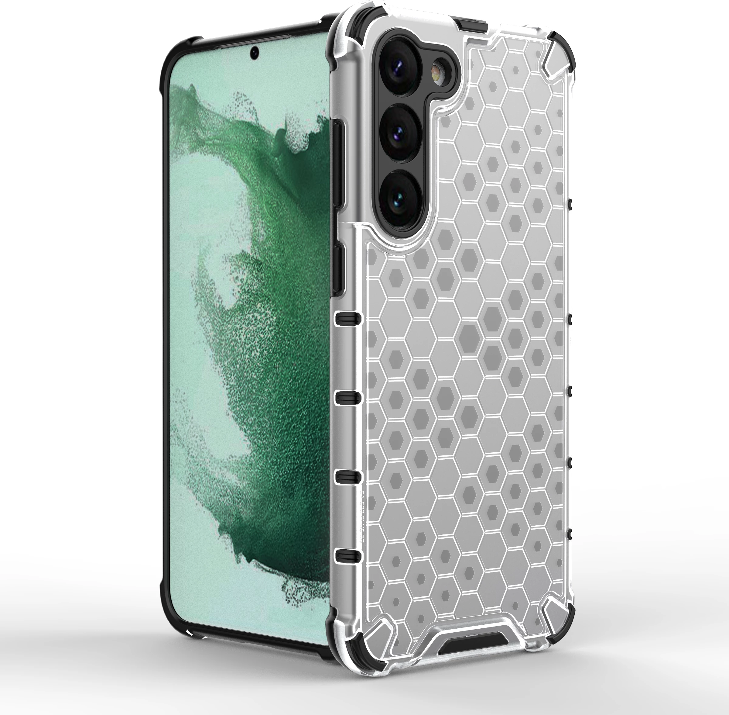 Mbështjellës Hurtel Honeycomb për Samsung Galaxy S23+, transparent