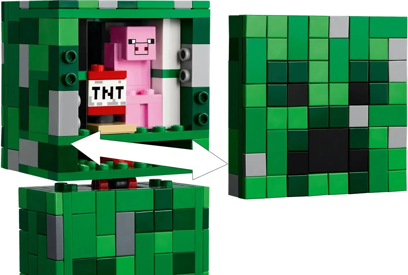 Set LEGO Minecraft Creeper 21276, 665 pjesë, për fëmijë 10+ vjeç