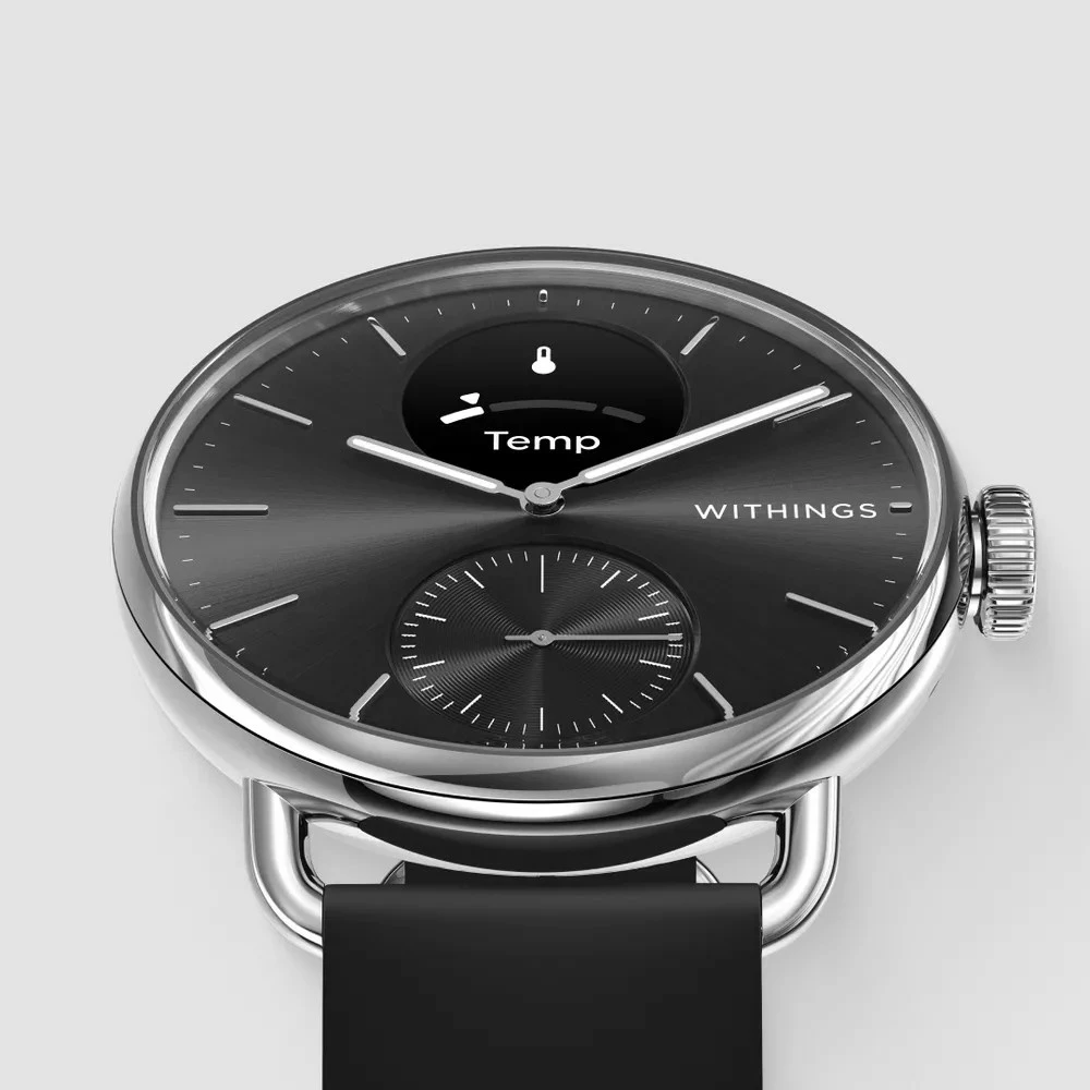 Smartwatch Withings ScanWatch 2, 1.6 cm, 34.6 g, ngjyrë e zezë
