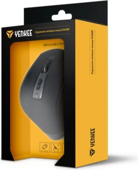 Maus wireless YENKEE RANGE YMS 2075, 2400 DPI, i zi/gri