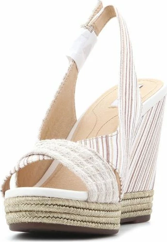 Këpucë me takë Geox femra, bezhë/ari