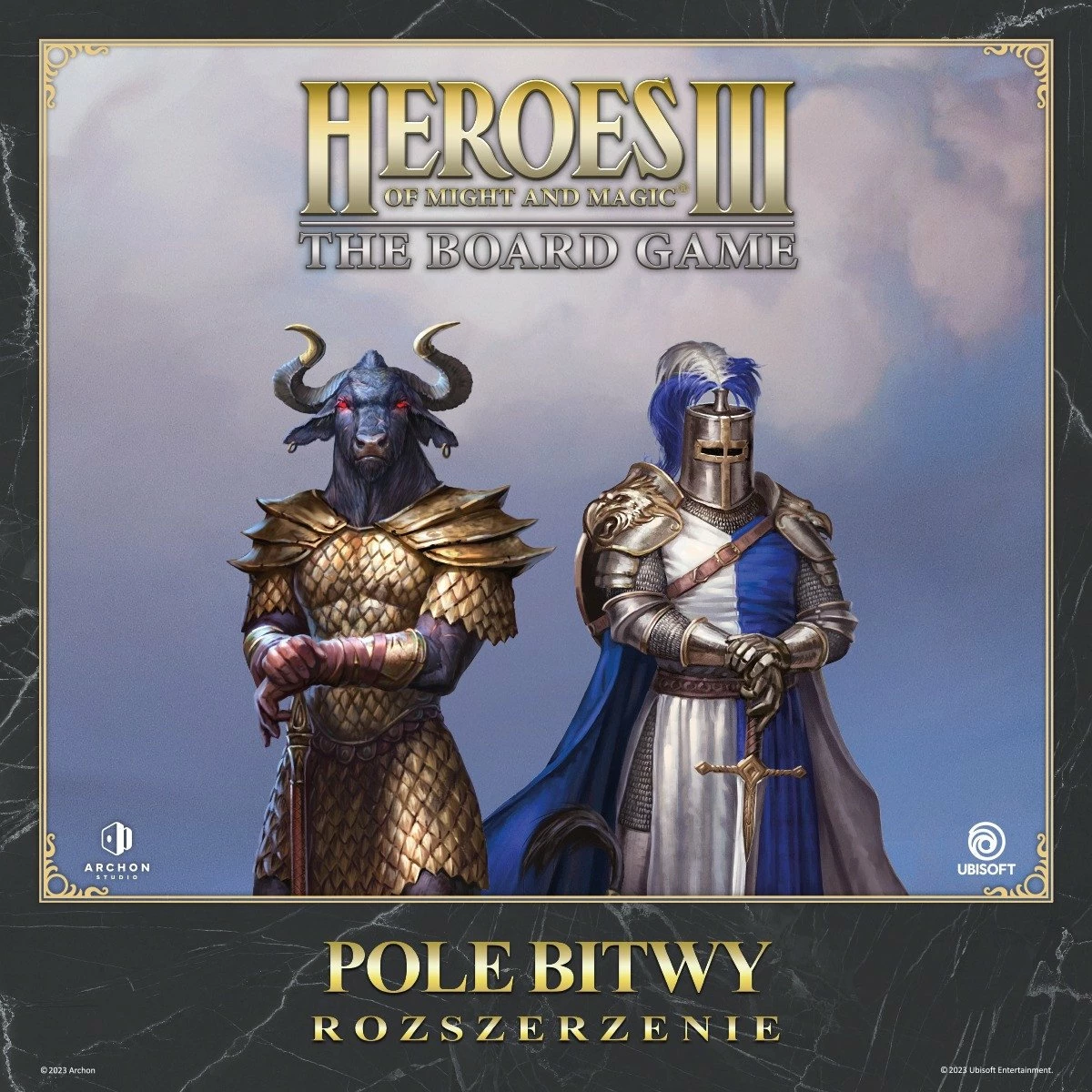 Zgjerim loje tavoline Archon Studio Heroes of Might and Magic III: Battlefield, 1-4 lojtarë, 120 min, 12+, version polonisht, set me 70 karta dhe 11 tokena