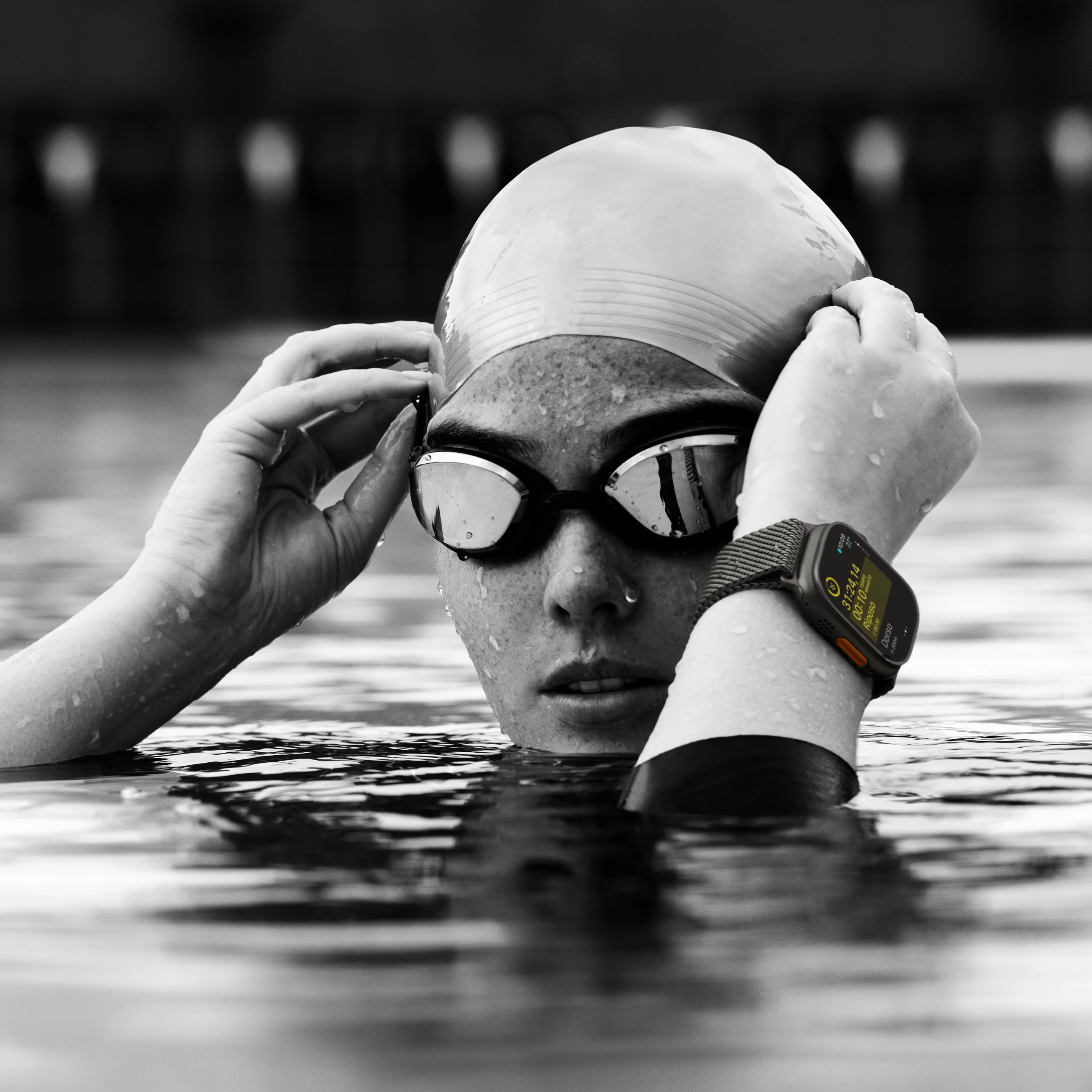 Smartwatch Apple Watch Ultra 2 GPS + Cellular 49mm, 64 GB, Titanium i zi, Rripa Jeshil