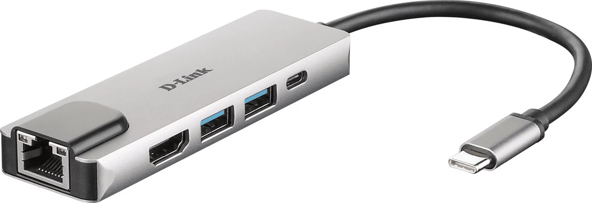Docking station D-Link DUB-M520 USB-C me HDMI, RJ-45, 2x USB-A, USB-C, Silver/Black
