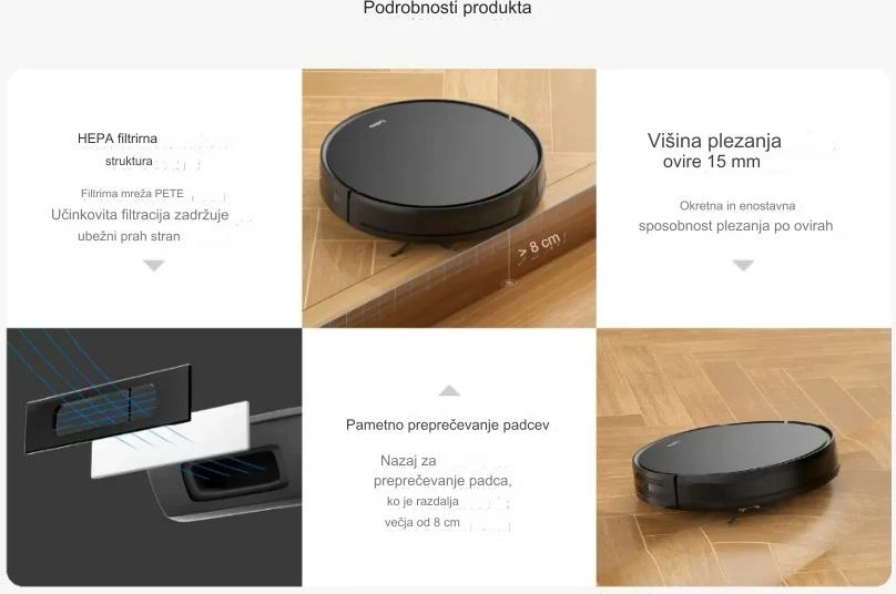 Robot fshesë me korrent Lydsto G1, 3300Pa, me funksion larjeje, Wi‑Fi, bateri 2600mAh, e bardhë