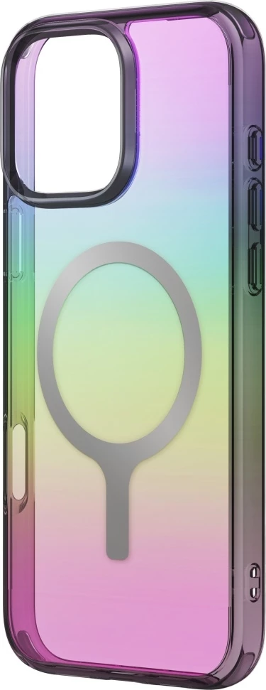 Mbështjellës UNIQ Iridescia Magclick Charging për iPhone 16 Pro Max, i zi