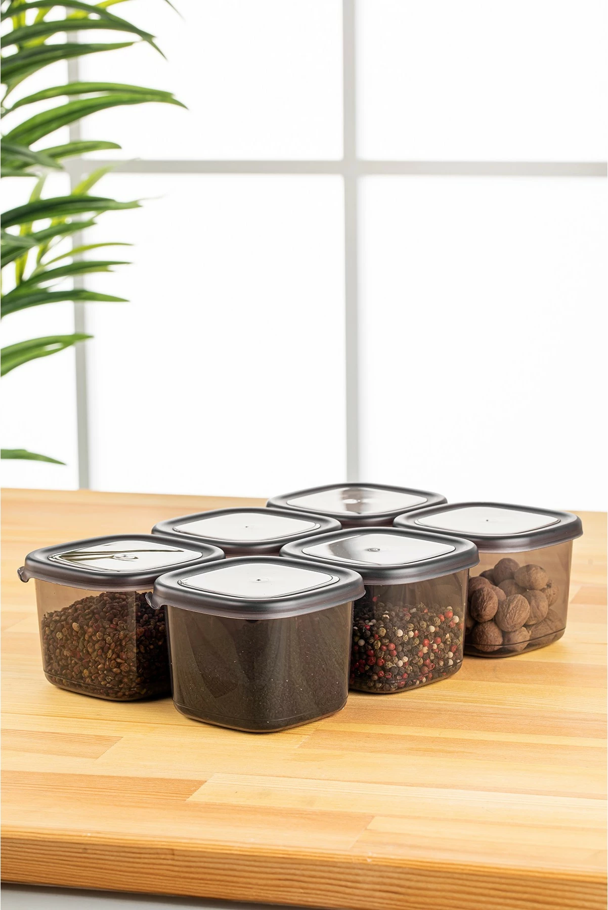 Set kuti për organizim (6 copë), ngjyrë antracit, BNMPEGYAS06-5