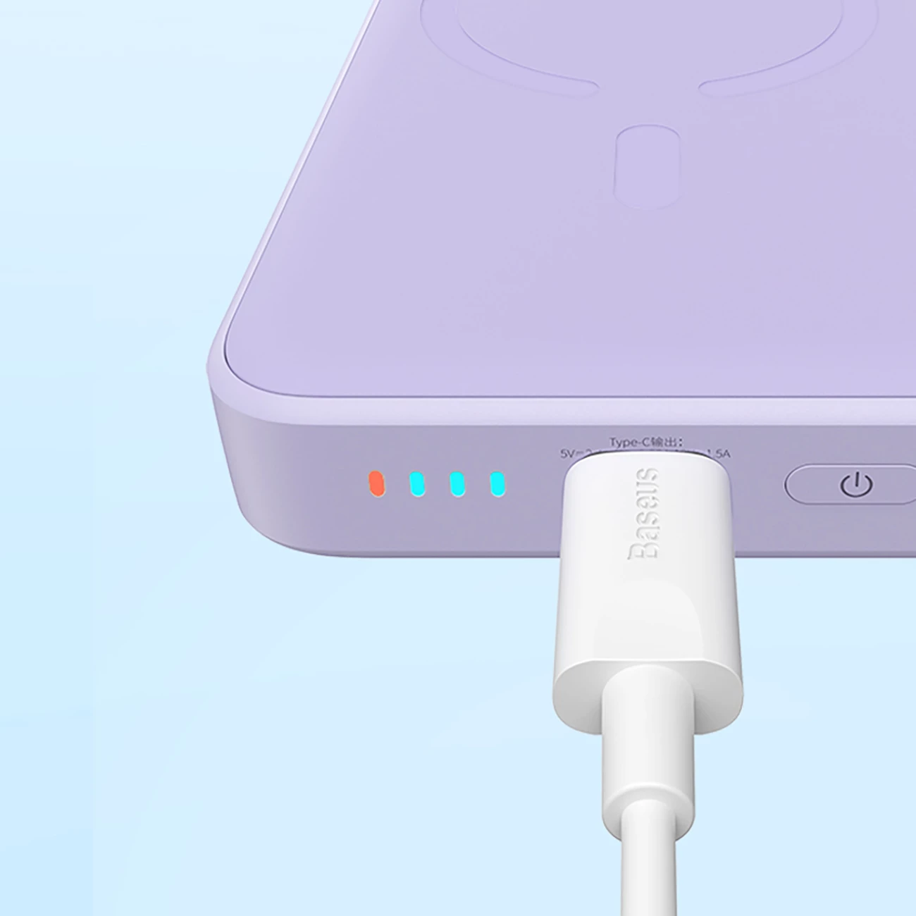 Powerbank Baseus Magnetic Mini 10000mAh 20W, USB-C, vjollcë me kabllo USB-C