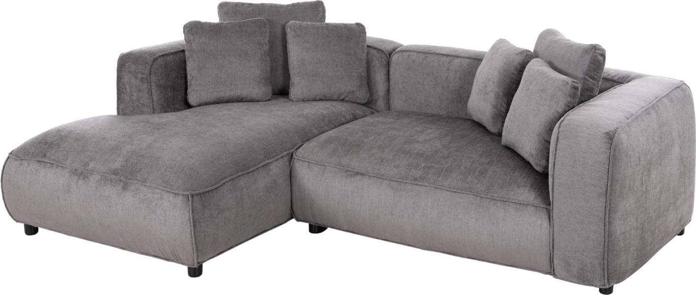 Divan qoshe i majtë, 3-vendësh, GRACE, FH3280.03L, ngjyrë gri, 252x105-160x70-90H cm