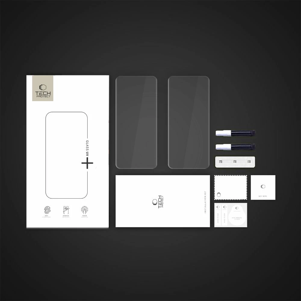 Mbrojtës ekrani xham i temperuar Tech-Protect Glass UV+, për Motorola Edge 60 Fusion, 2 copë, Transparent