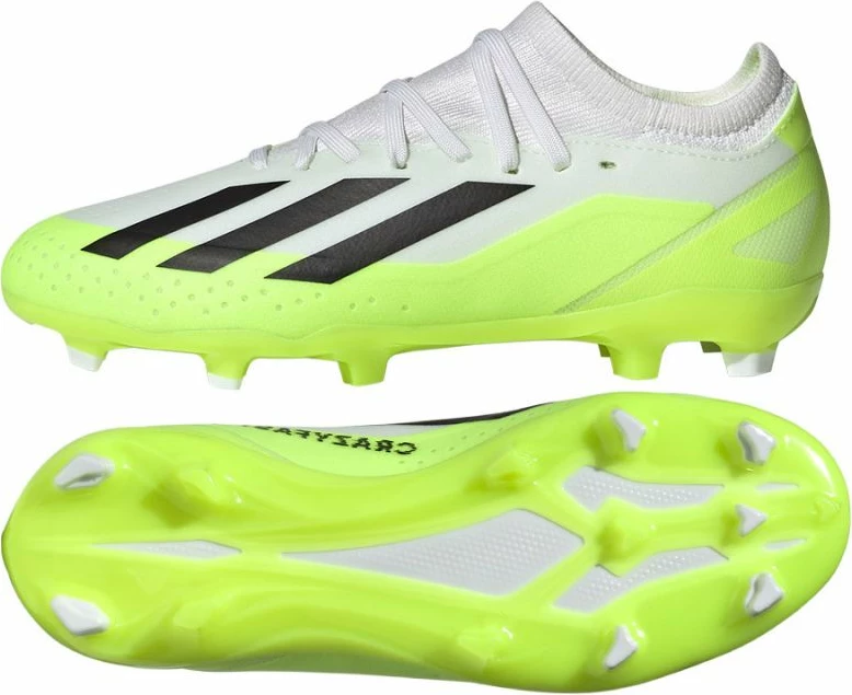 Këpucë futbolli për djem adidas X CRAZYFAST.3 FG Jr., të bardha