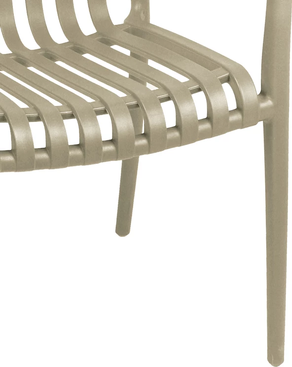 Karrige për kopsht Zoi pp, ngjyrë kapuçino, 58.5x54x80cm