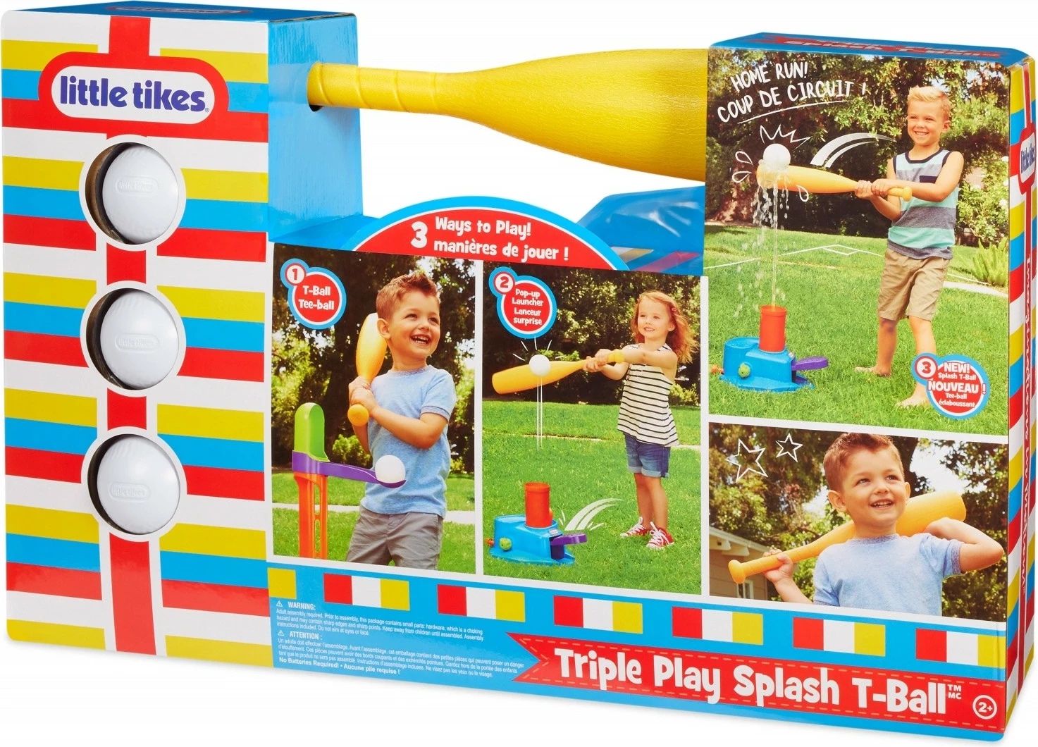 Set T-Ball Little Tikes Triple Play Splash, plastikë, shumëngjyrësh, për fëmijë