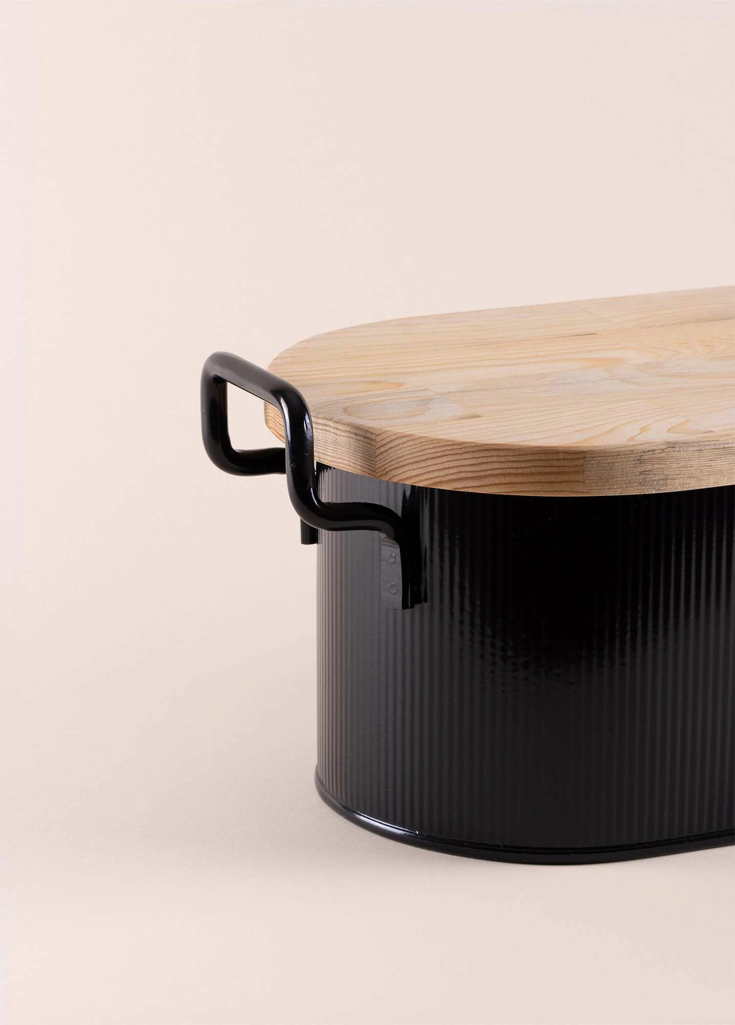 Kuti buke Hermia, e zezë, STP0002, 39x22x16 cm