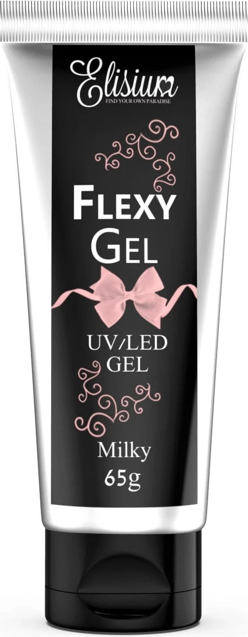 Gel për zgjatje thonjsh Elisium Flexy Gel Milky 65g
