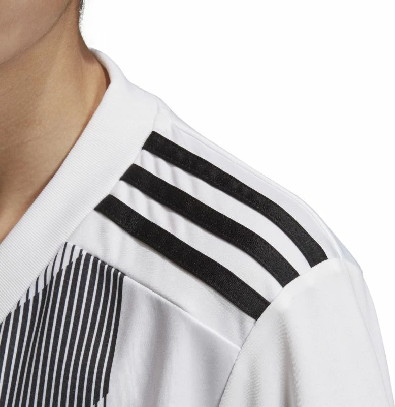 Fanellë për futboll për fëmijë adidas Striped 19 Jr, e bardhë