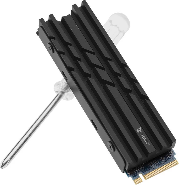 Ftohës për M.2 NVMe Savio AK-60, për PC dhe PS5, i zi