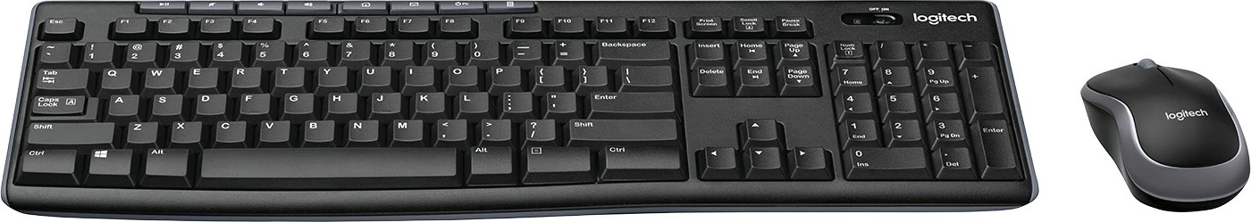 Set tastierë dhe maus wireless Logitech MK270, i zi