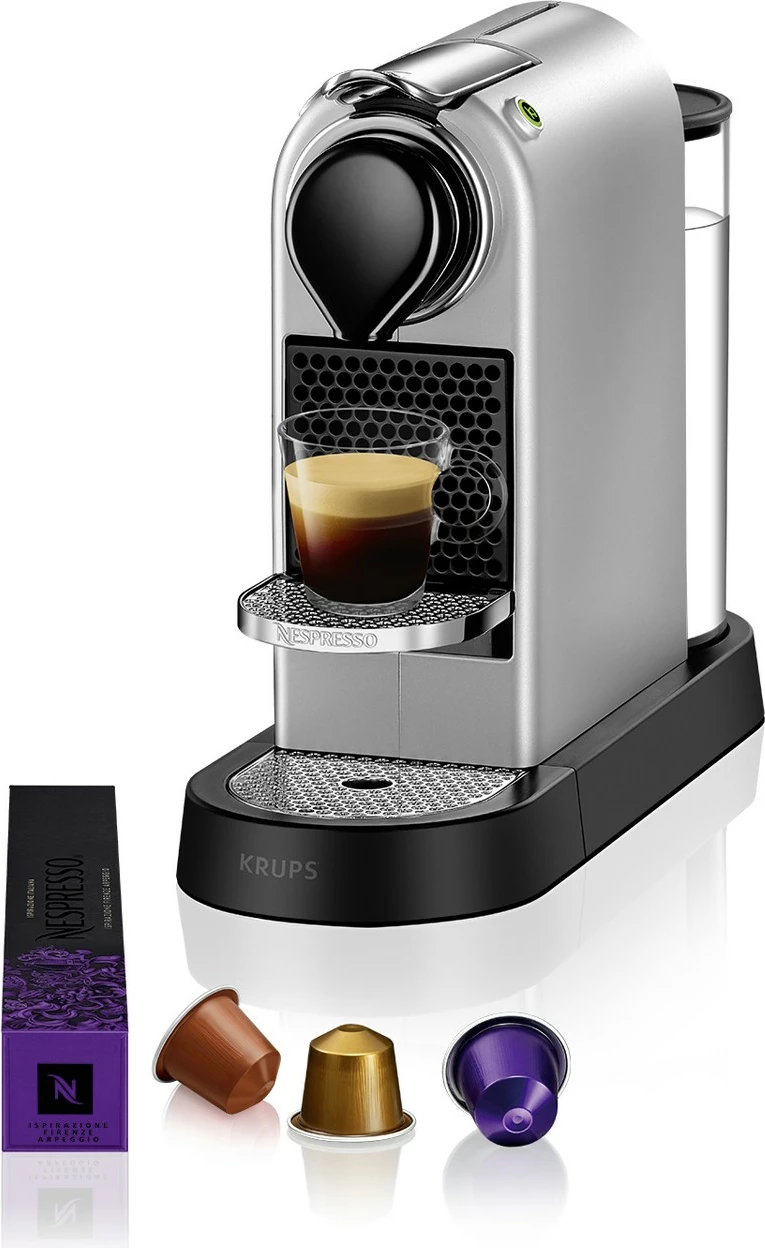 Makine kafeje Krups Nespresso CitiZ, 1 filxhan, kapsula, silver