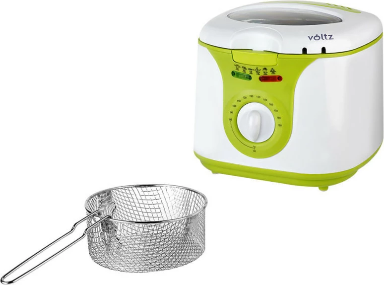 Fritezë elektrike Oliver Voltz OV51980A 2L 1300W, gjelbër/bardhë