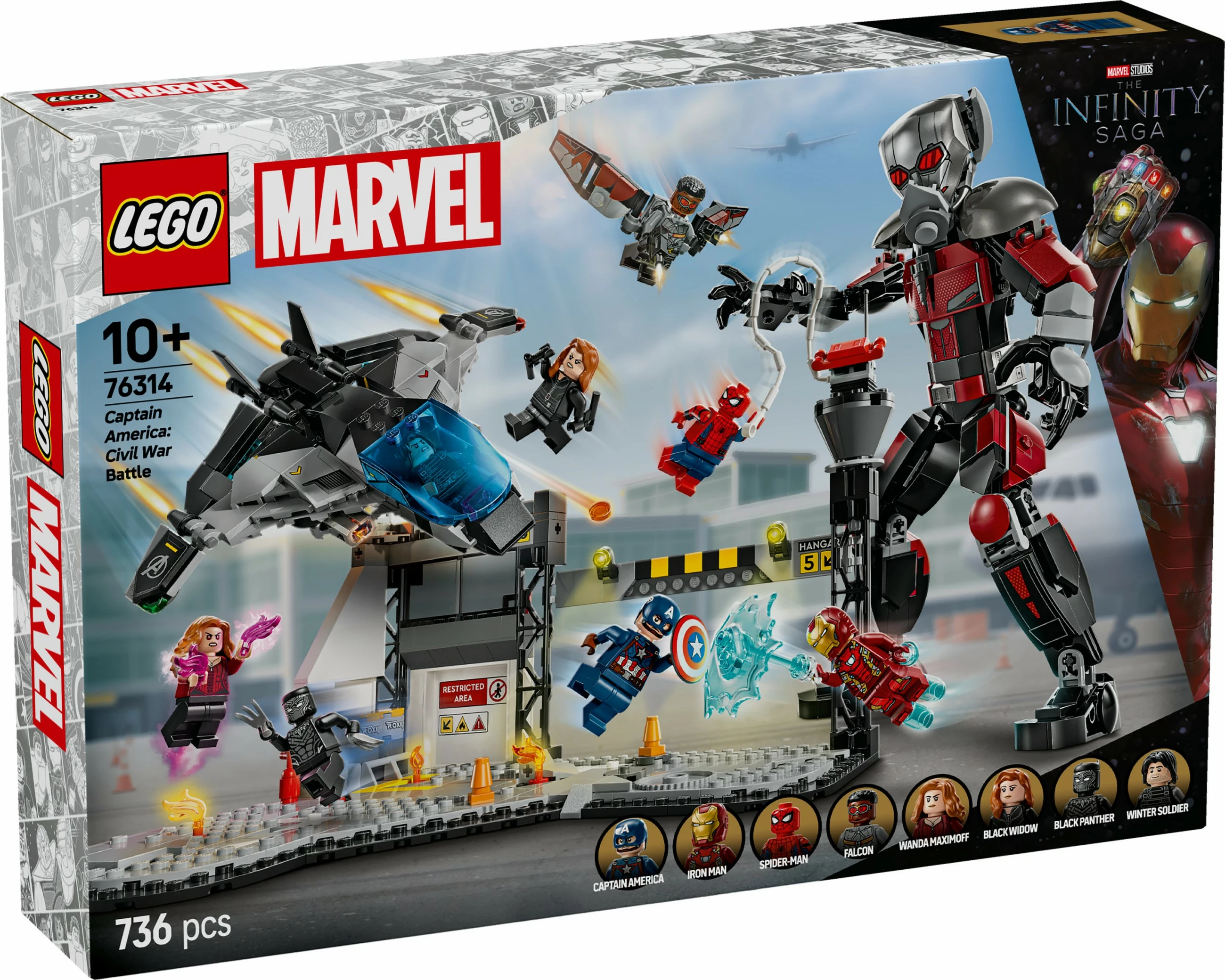 Set ndërtimi LEGO Super Heroes Marvel Captain America: Civil War, shumëngjyrësh