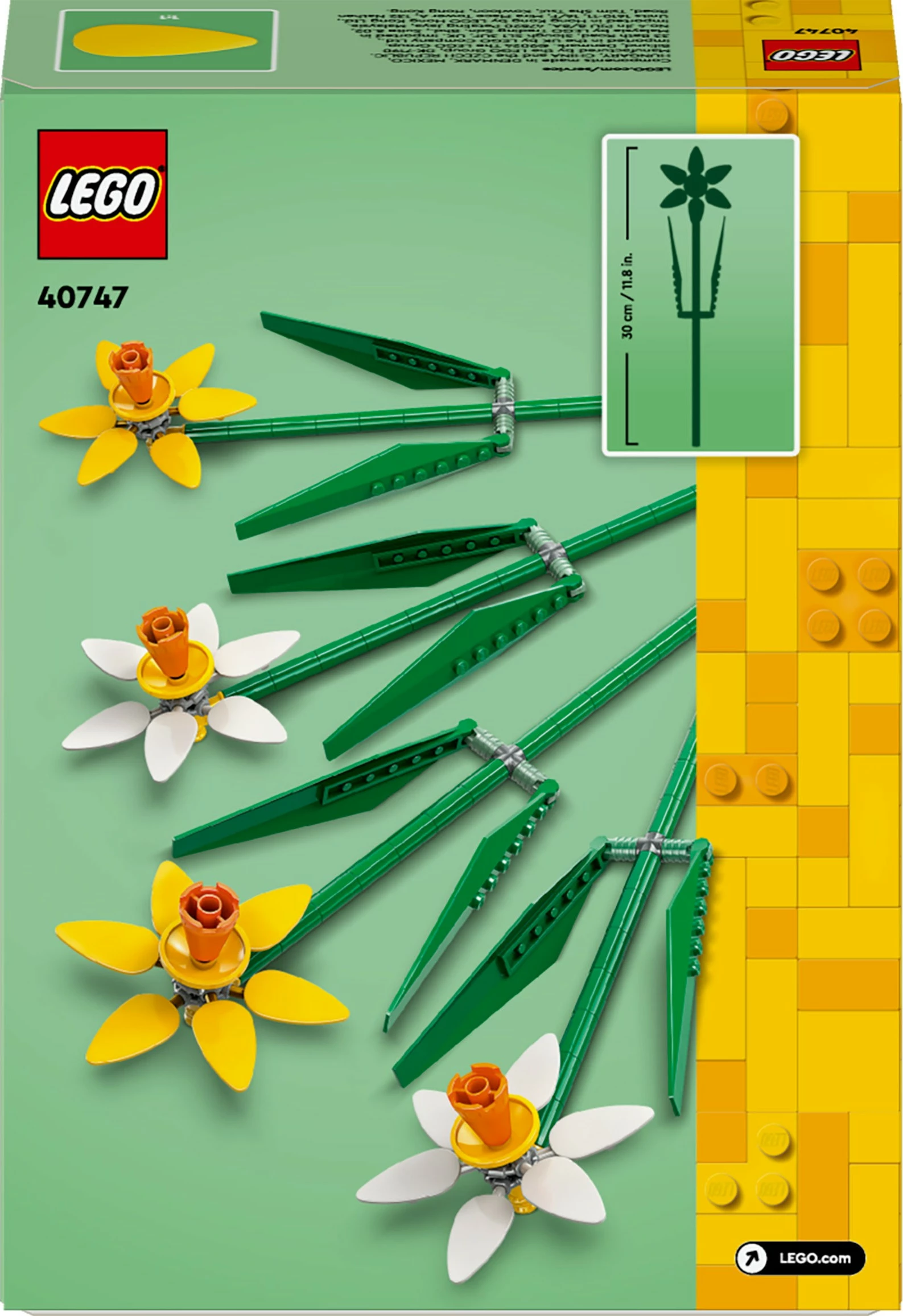 Set ndërtimi LEGO Daffodils, 216 copë, shumëngjyrësh