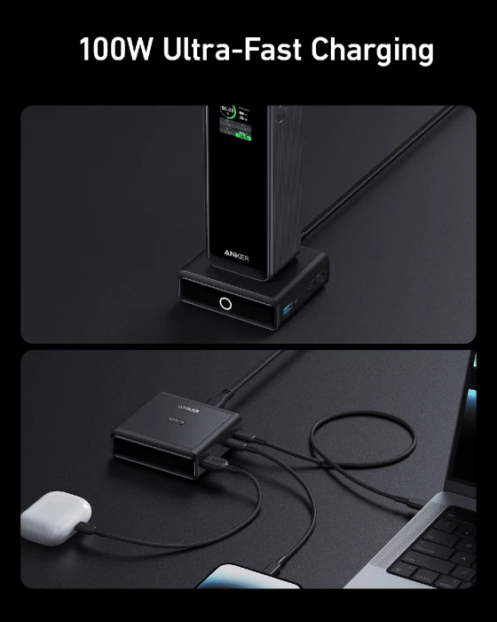Bazë karikimi Anker Prime A1902311 100W për powerbank, e zezë
