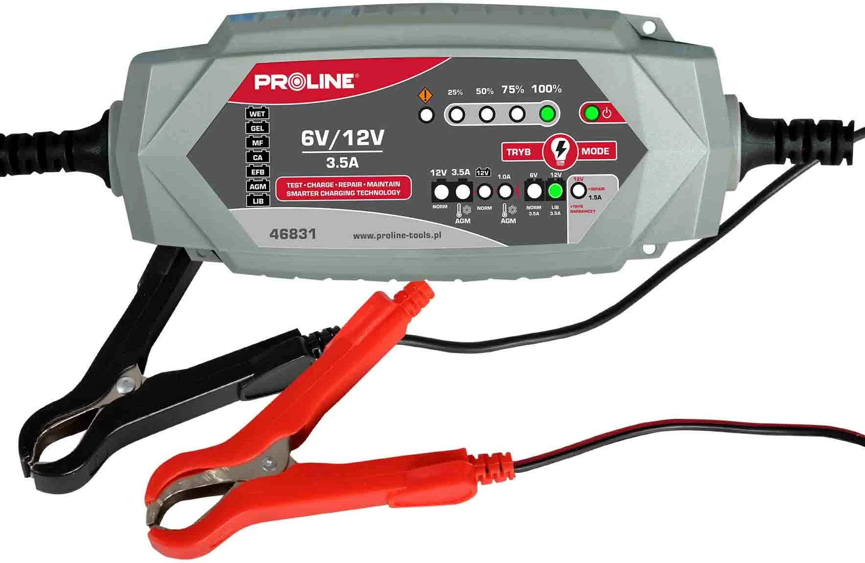 Karikues baterie PROLINE 46831, 6/12V 3.5A, për bateri 2-120Ah