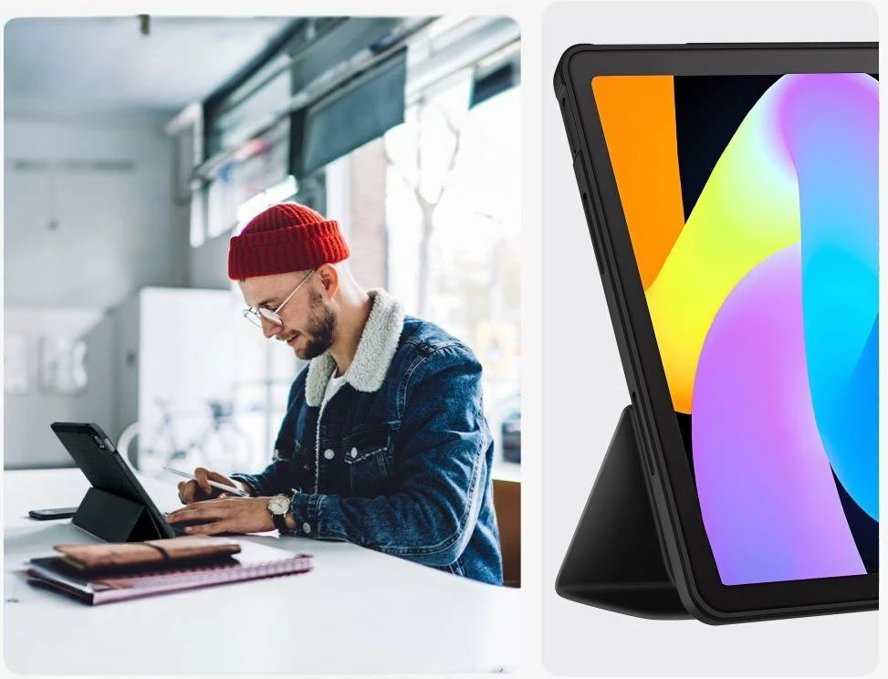 Këllëf flip Tech-Protect SmartCase për Lenovo Idea Tab 11.0 TB-336, auto wake/sleep, 1 copë, i zi