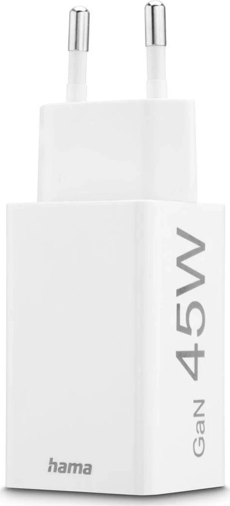 Karikues rrjeti Hama mini GaN 45W PD/QC 1x USB-C, 1x USB-A, bardhë