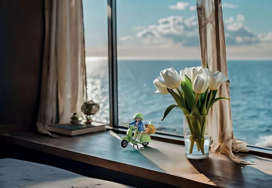 Set lodrash Playmobil Vespa 150 Sprint Veloce 71621, 20 pjesë, e gjelbër e çelët