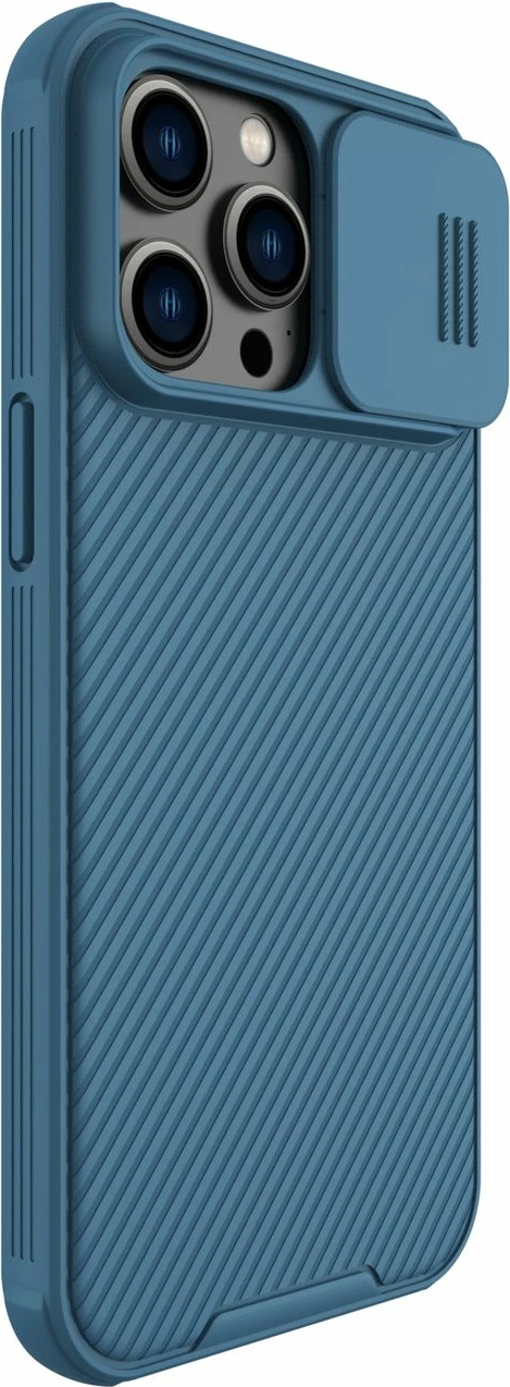 Mbështjellës Nillkin CamShield Pro për iPhone 14 Pro Max, me kapak kamere, Kaltër