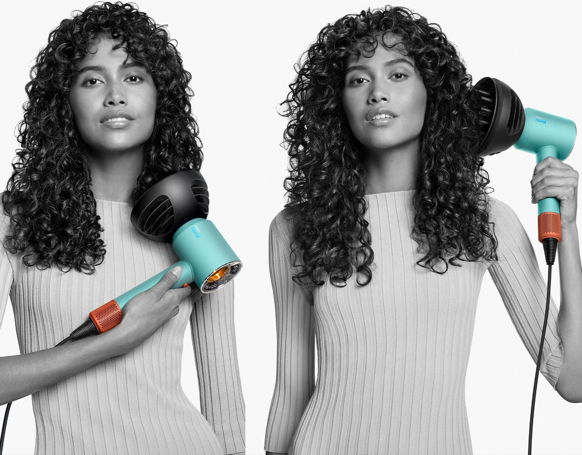 Tharëse flokësh Dyson Supersonic Nural, 1600 W, 13.3 l/s, Blu, Portokalli