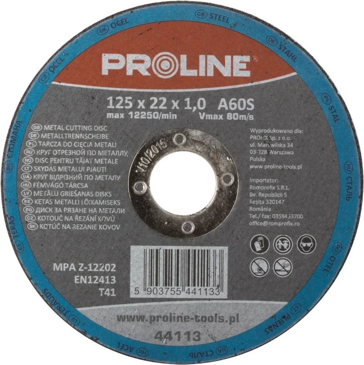 Diskë bluarëse për metal PROLINE 44123 230 x 3.0 mm (T41)