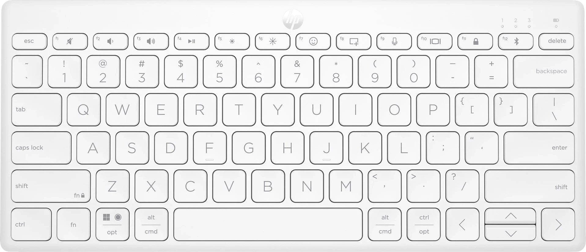 Tastierë HP 350 Compact Multi-Device Bluetooth, e bardhë