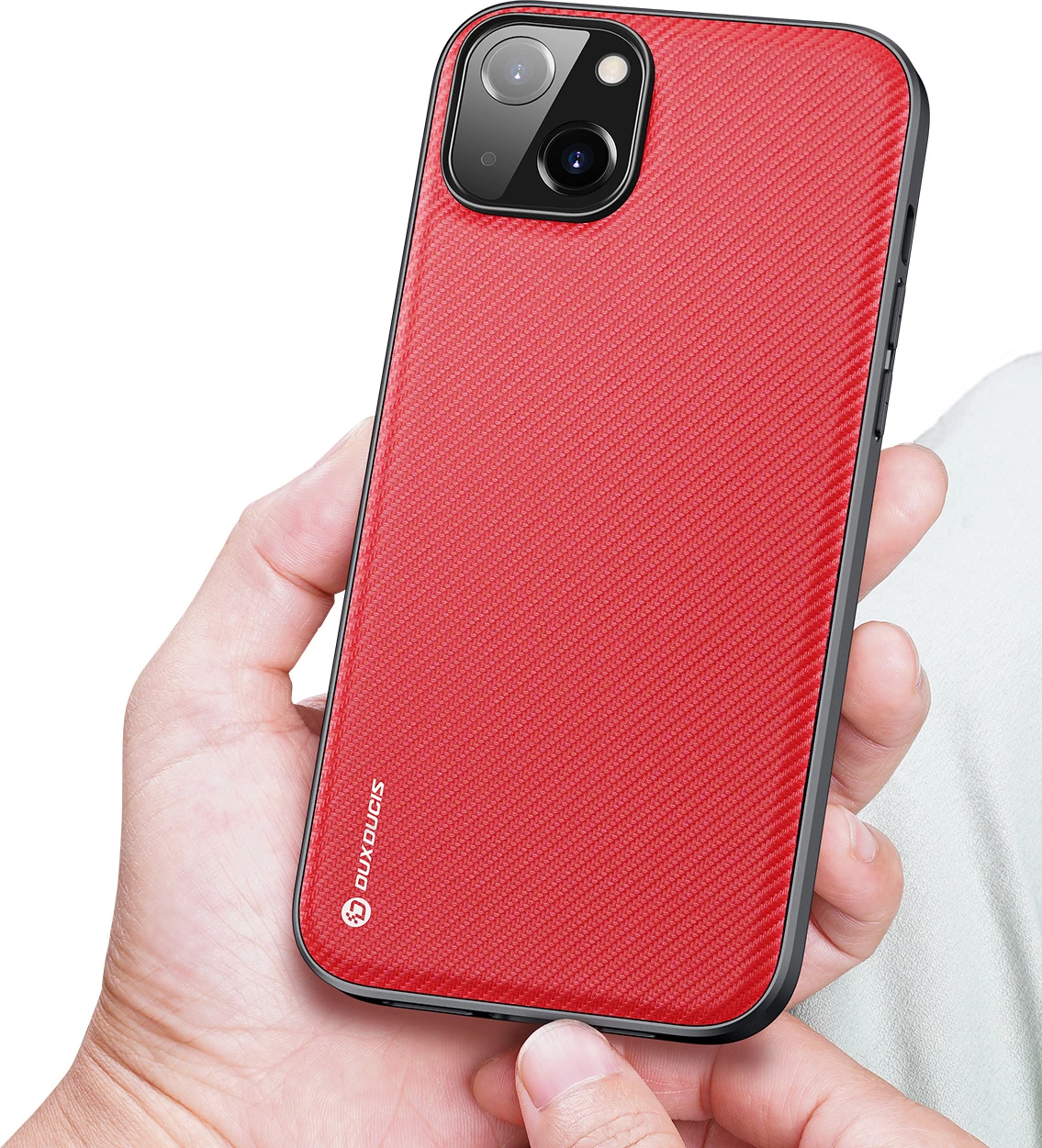 Mbështjellës Dux Ducis Fino për iPhone 14 Plus, Najlon, Kuq