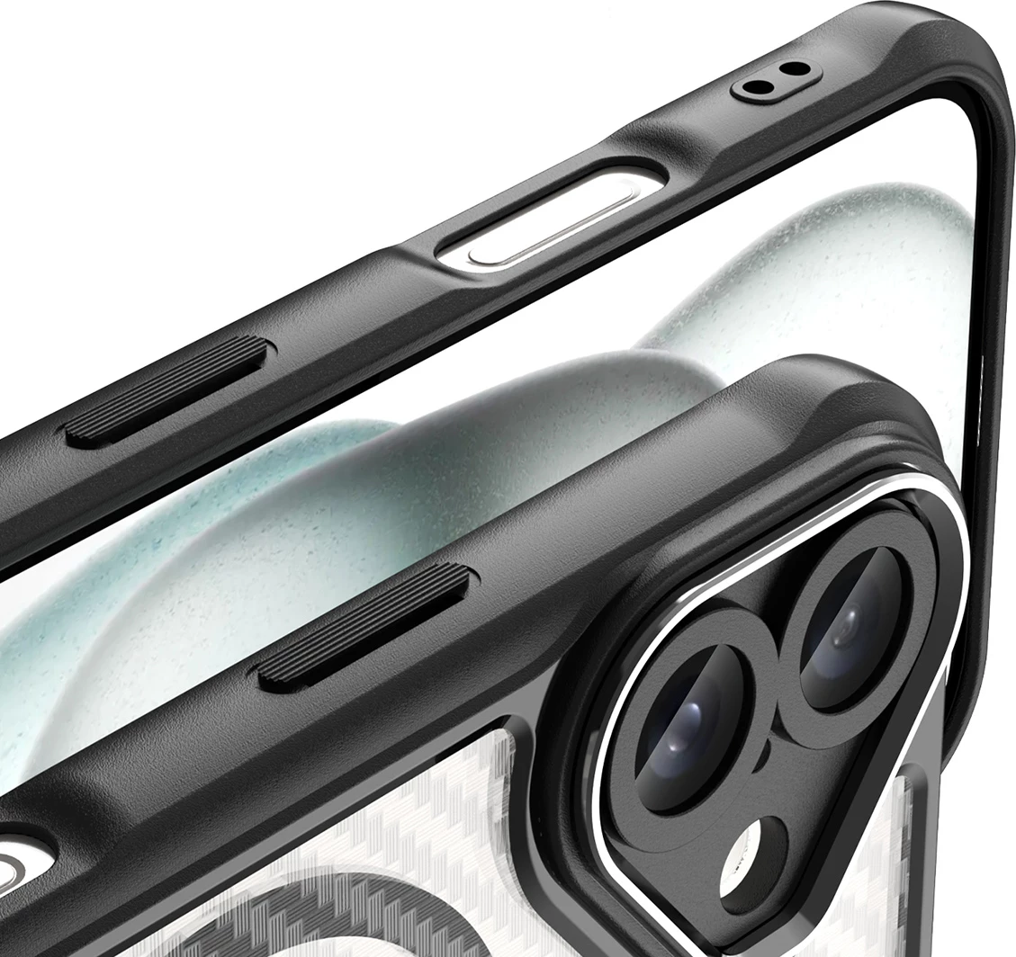 Mbështjellës Hurtel Leading Series MagSafe për iPhone 16, TPU, i zi