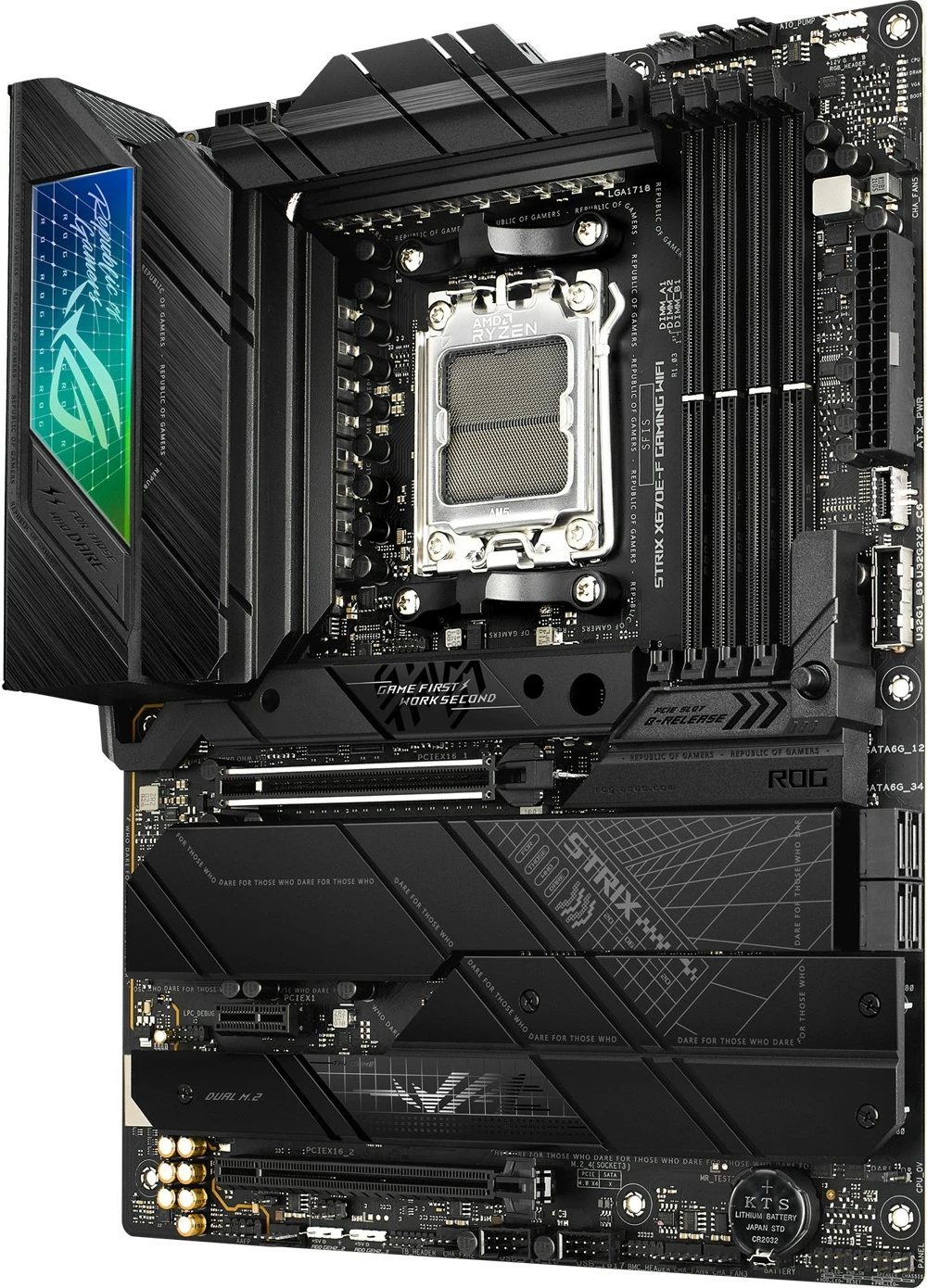 Pllakë amë ASUS ROG STRIX X670E-F GAMING WIFI, Socket AM5, AMD Ryzen™ 7, DDR5-SDRAM, 128 GB, DIMM