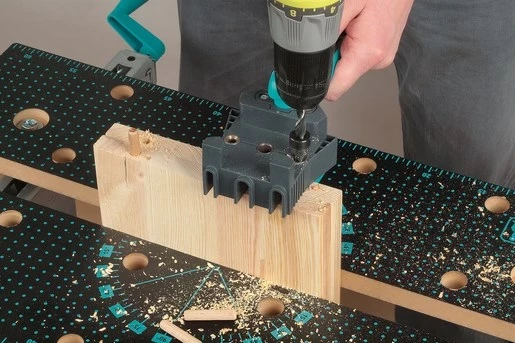 Dowelmaster Wolfcraft, 4640000, për bashkime druri, E zezë