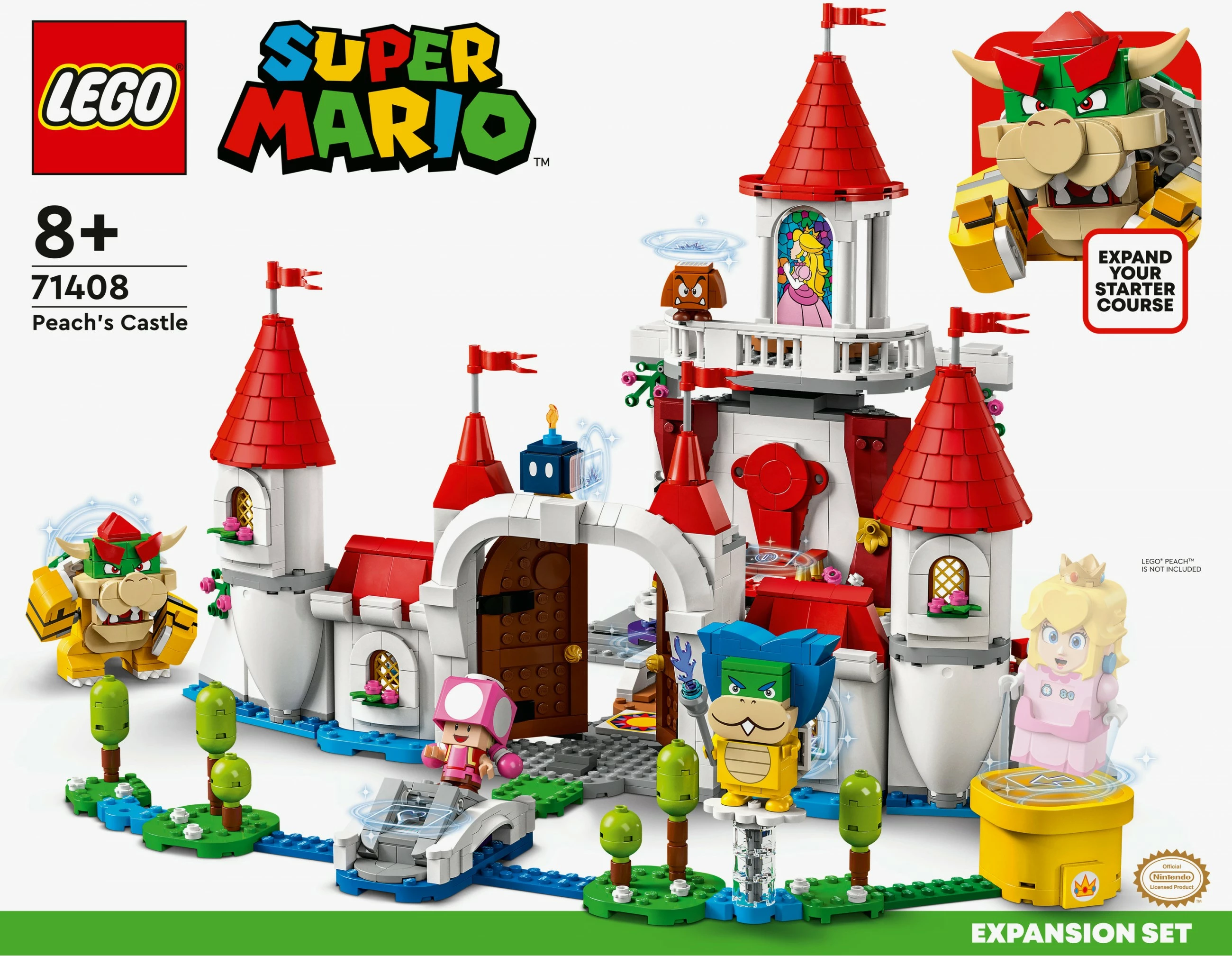 Set ndërtimi LEGO Super Mario Peach’s Castle, 1216 pjesë, shumëngjyrësh