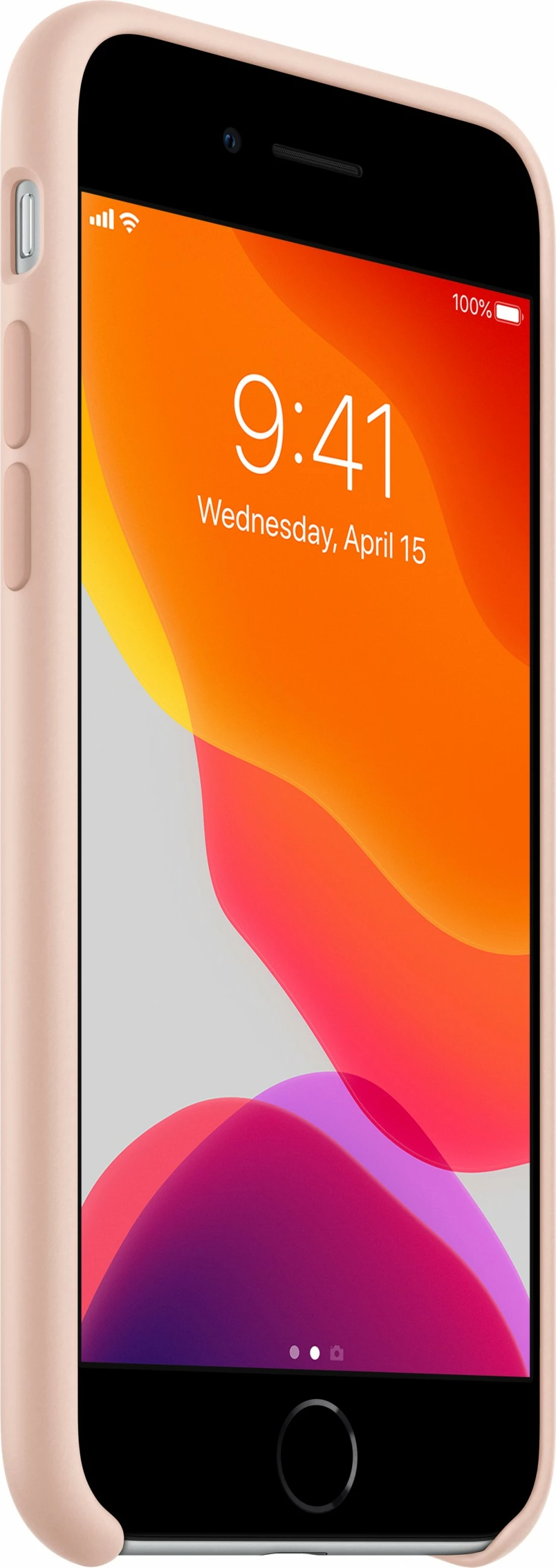 Mbështjellës Apple iPhone SE Silikon, Chalk Pink