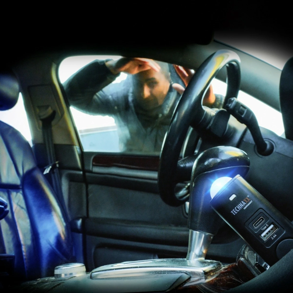 Alarm veture Technaxx TX-168, universal, me telekomandë, i zi