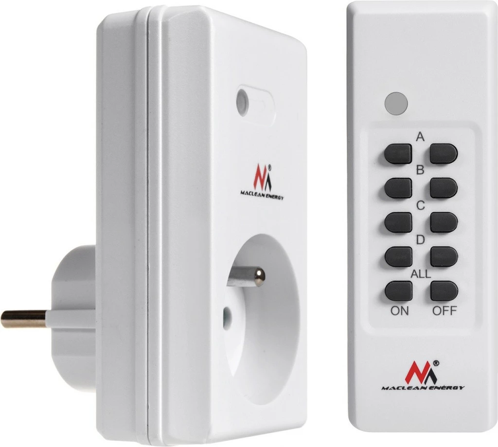 Prizë me telekomandë Maclean MCE151, programueshme, për brenda, e bardhë, me bateri për telekomandë