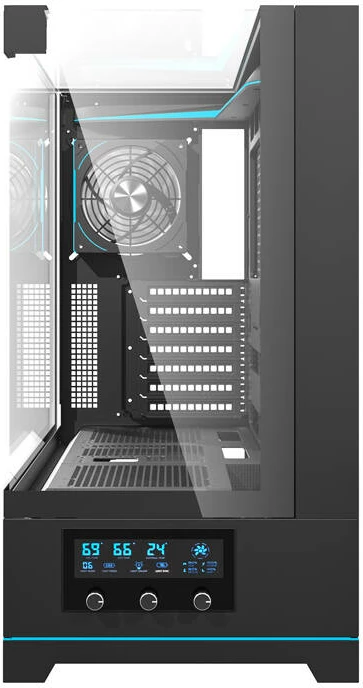 Kasë Darkflash DY450 PRO, Big Tower, ARGB, xham i temperuar, e zezë