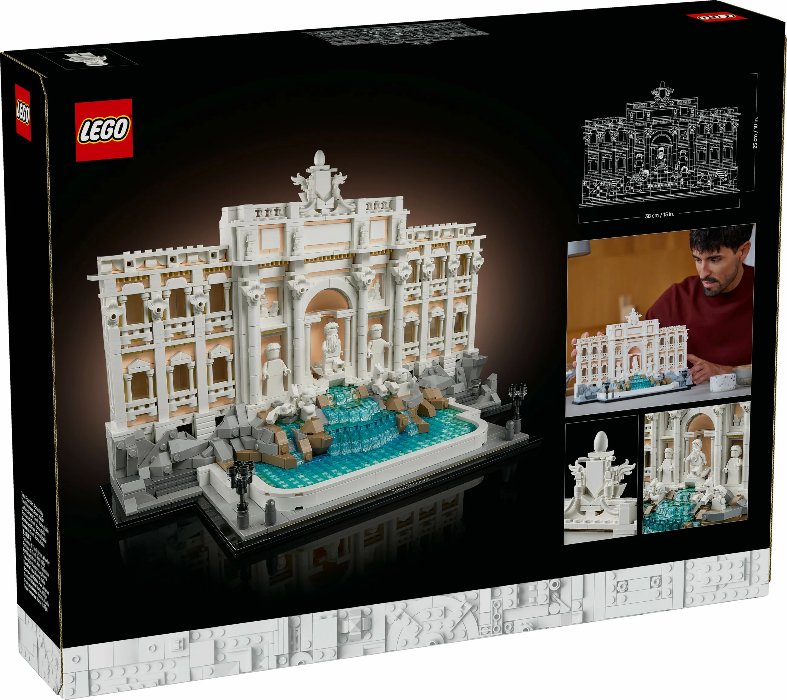 Set ndërtimi LEGO Trevi Fountain, 1880 copë, plastikë, shumëngjyrësh
